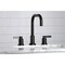 Kingston Brass FSC8930NDL NuvoFusion Widespread Bathroom Faucet W/ Brass Pop-Up, Black FSC8930NDL - alternate 6